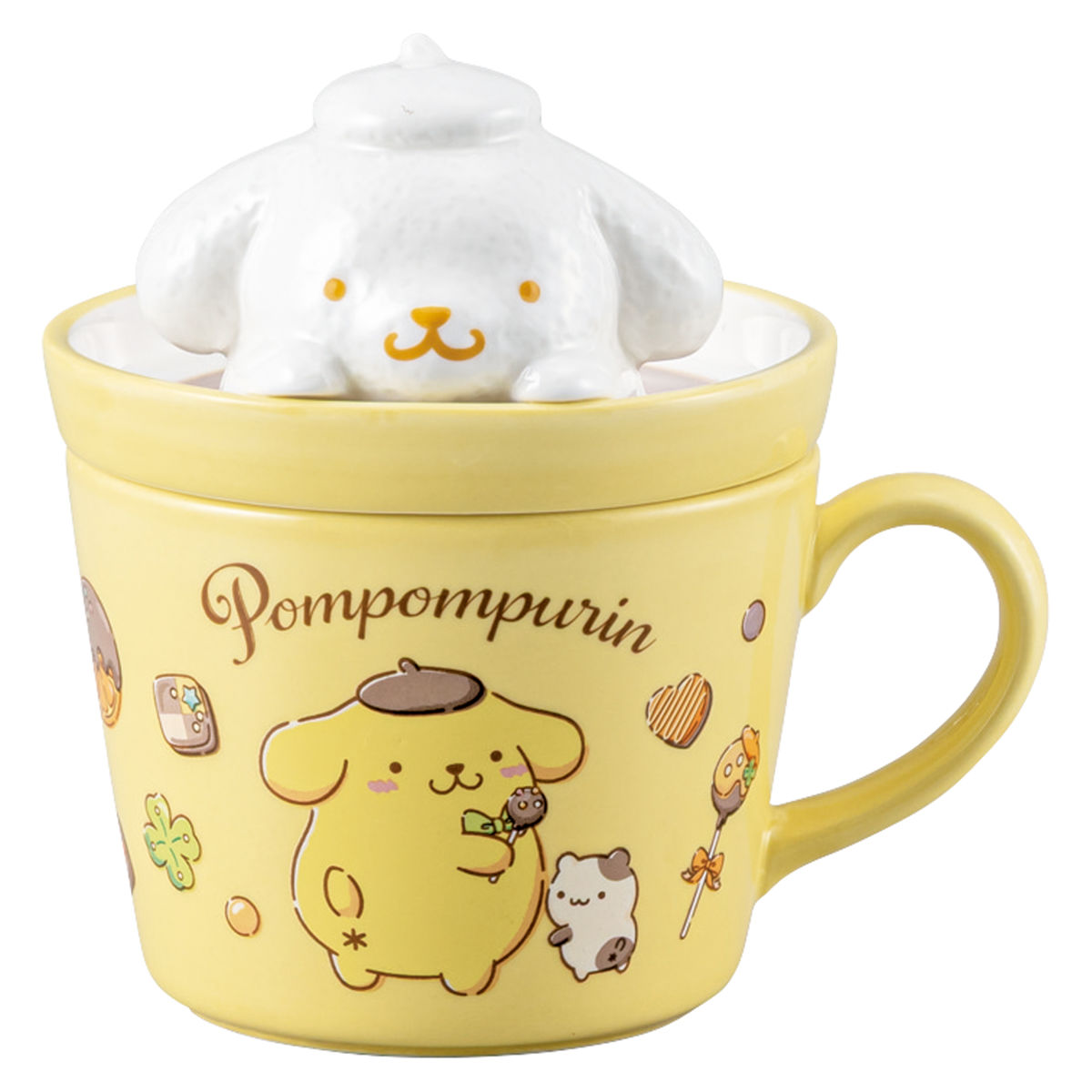 サンアート マグカップ ラテアートマグ （ 240ml 蓋付き 磁器 マグ