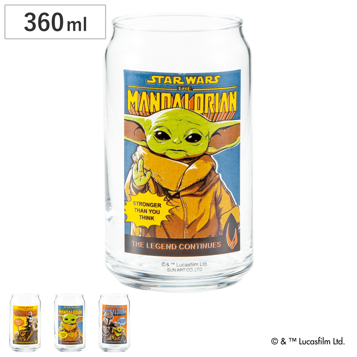 サンアート グラス 缶型グラス マンダロリアン＆グローグー （ 360ml