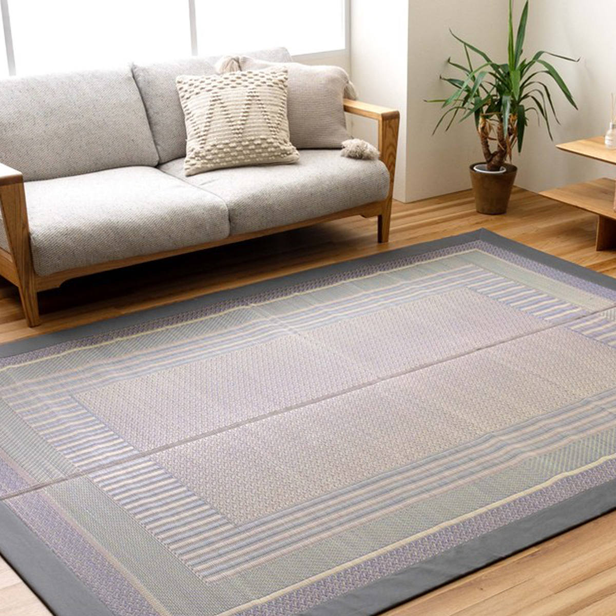 イケヒコ ラグ い草 DXオルシャ 140×200cm （ 純国産 上敷き い草ラグ