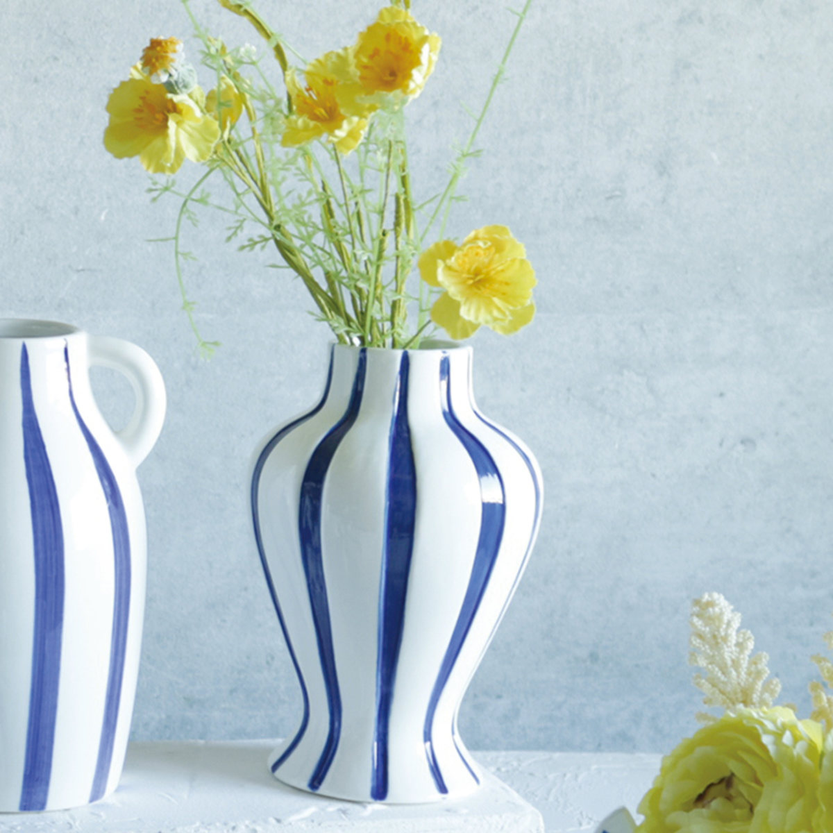 花瓶 welms Blue Stripe フラワーベース （ 花ビン 花びん フラワー 花