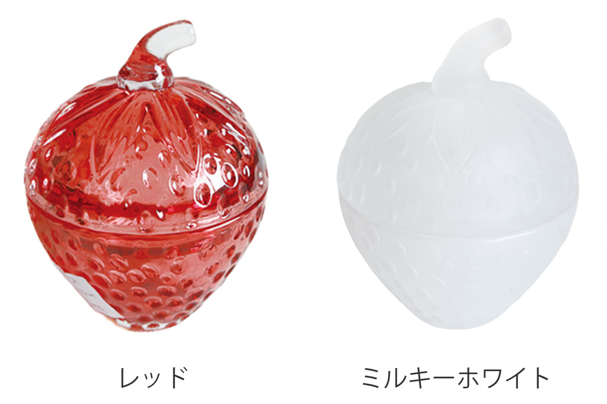 小物入れ DECO グラス Strawberry ガラス （ 置き物 ガラス製 いちご