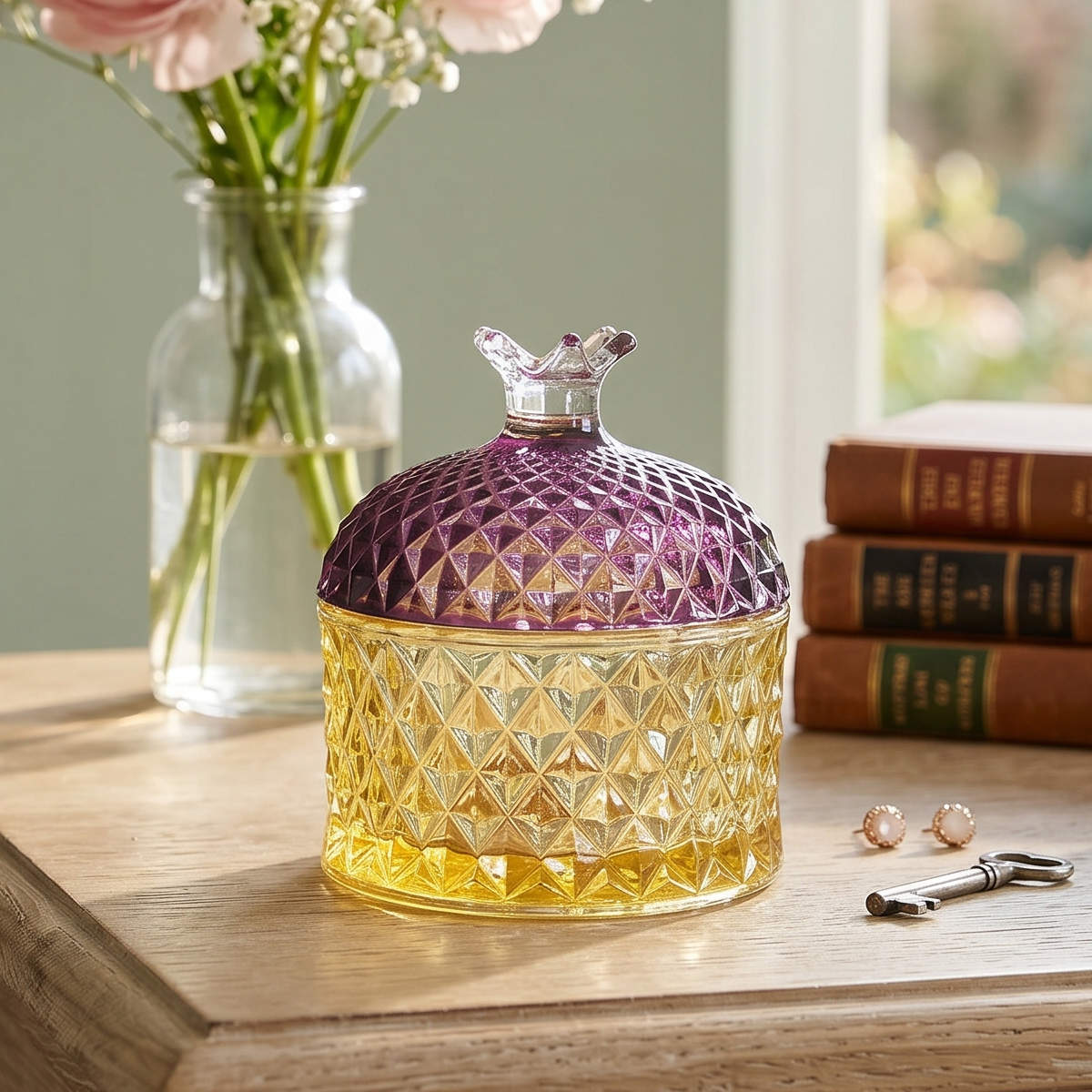 ガラスインテリア　小物入れセット 小物入れ DECO グラス Pineapple ガラス （ 置き物 ガラス製