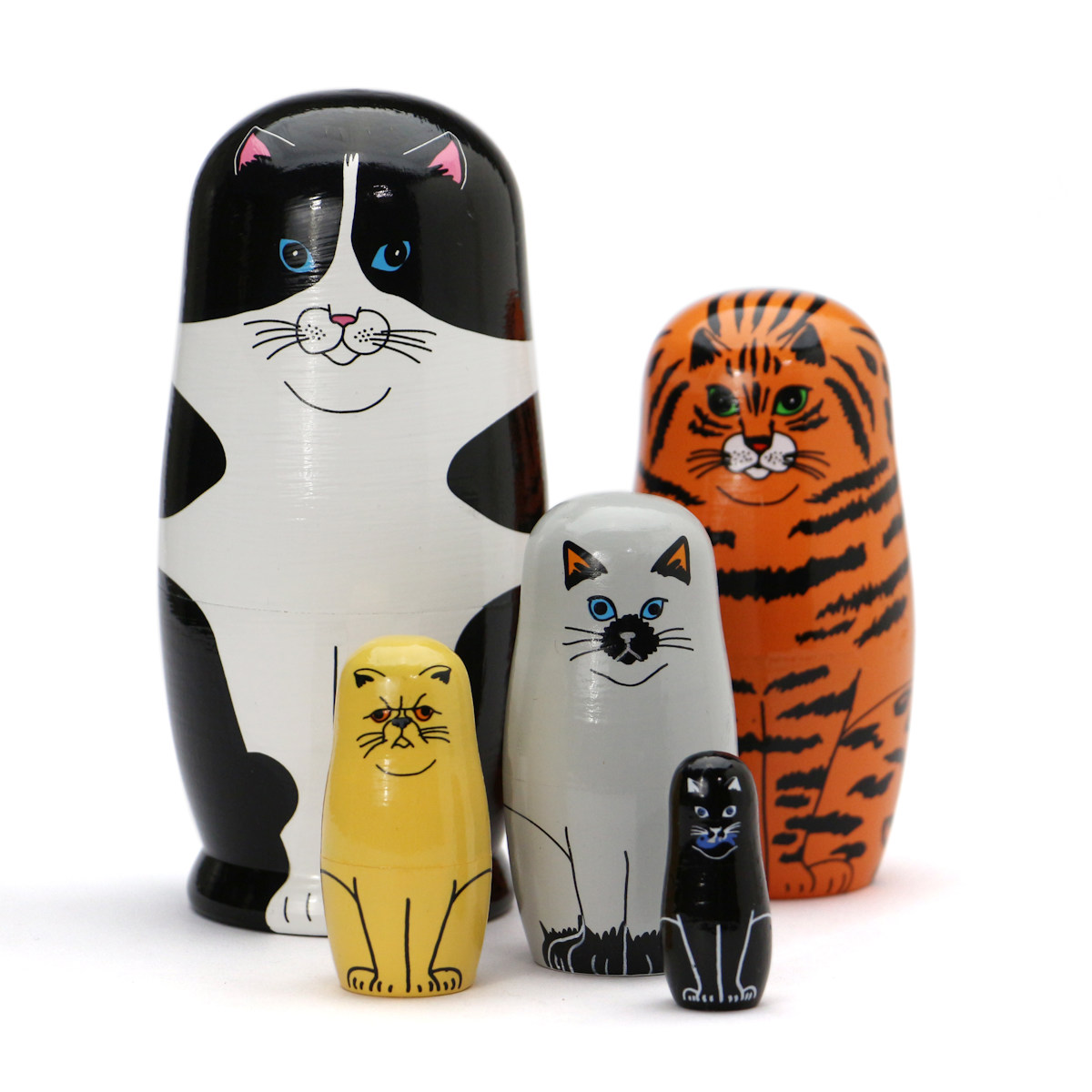 DETAIL（ディテール） マトリョーシカ FELINE 5 木製 動物 （ 猫