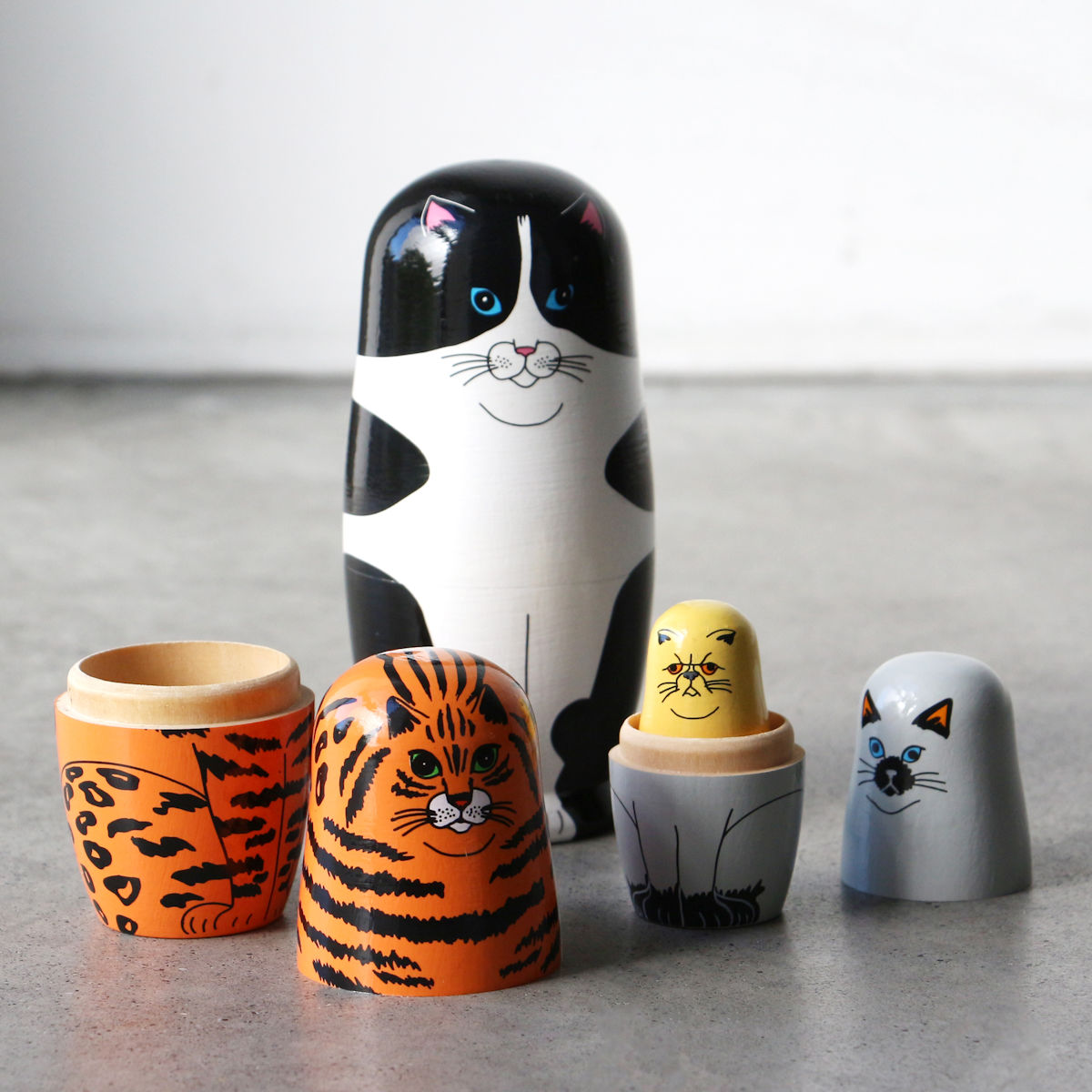 DETAIL（ディテール） マトリョーシカ FELINE 5 木製 動物 （ 猫
