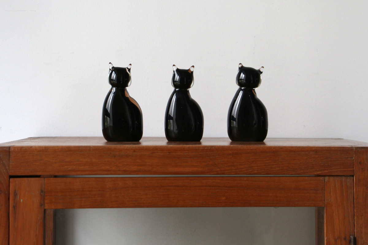 DETAIL（ディテール） オブジェ Glass Objet 猫 ガラス （ 置き物