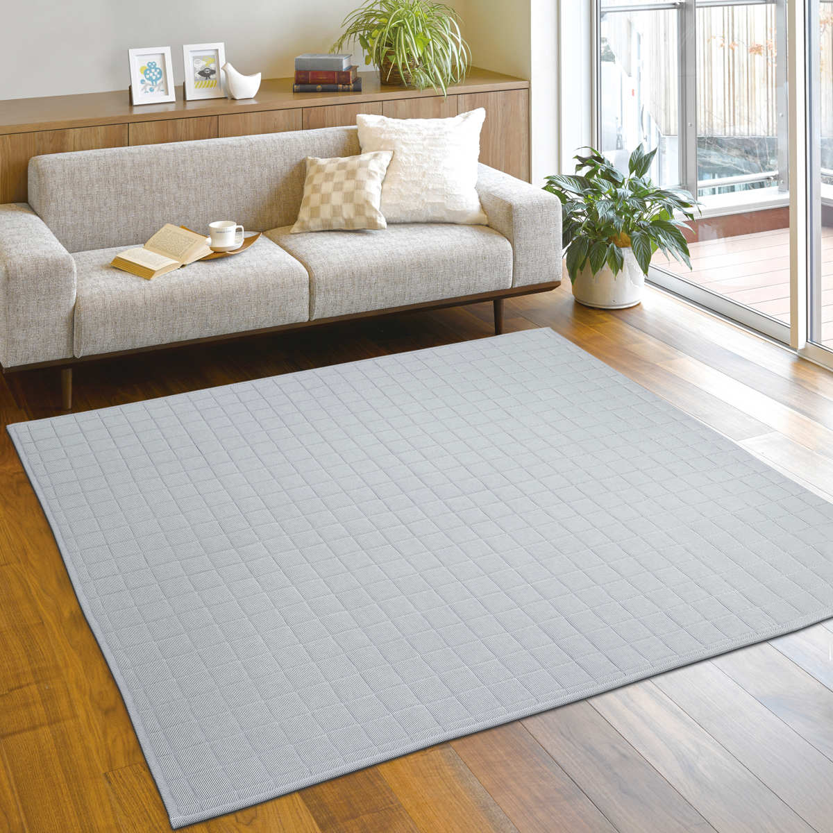 大島屋 ラグ クッション性 コットンラグ 185×240 1.5cm 洗える 厚手 