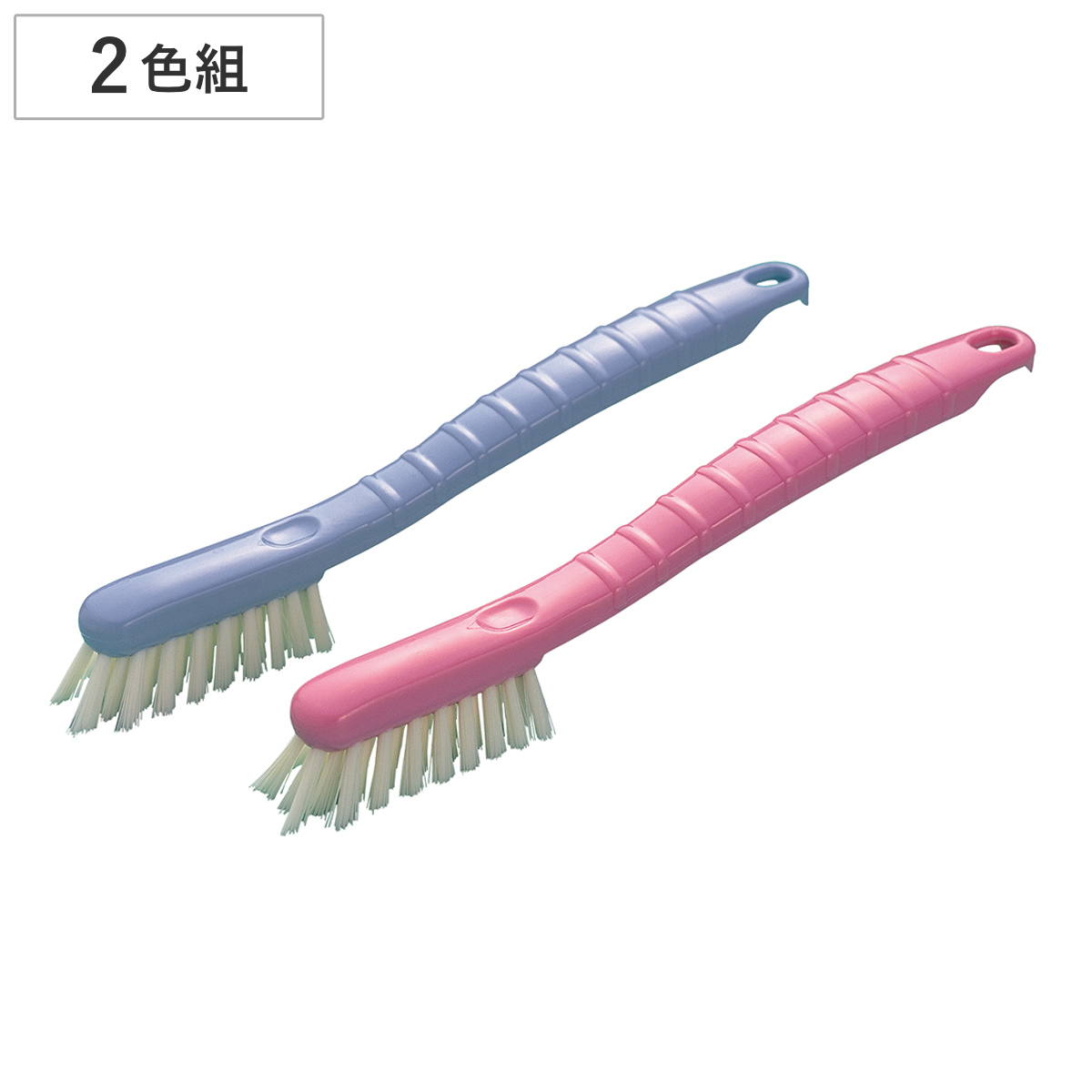 シューズブラシ オリジナル 2色組 （ 靴洗い 汚れ落とし ブラシ 2色セット ピンク ブルー ）