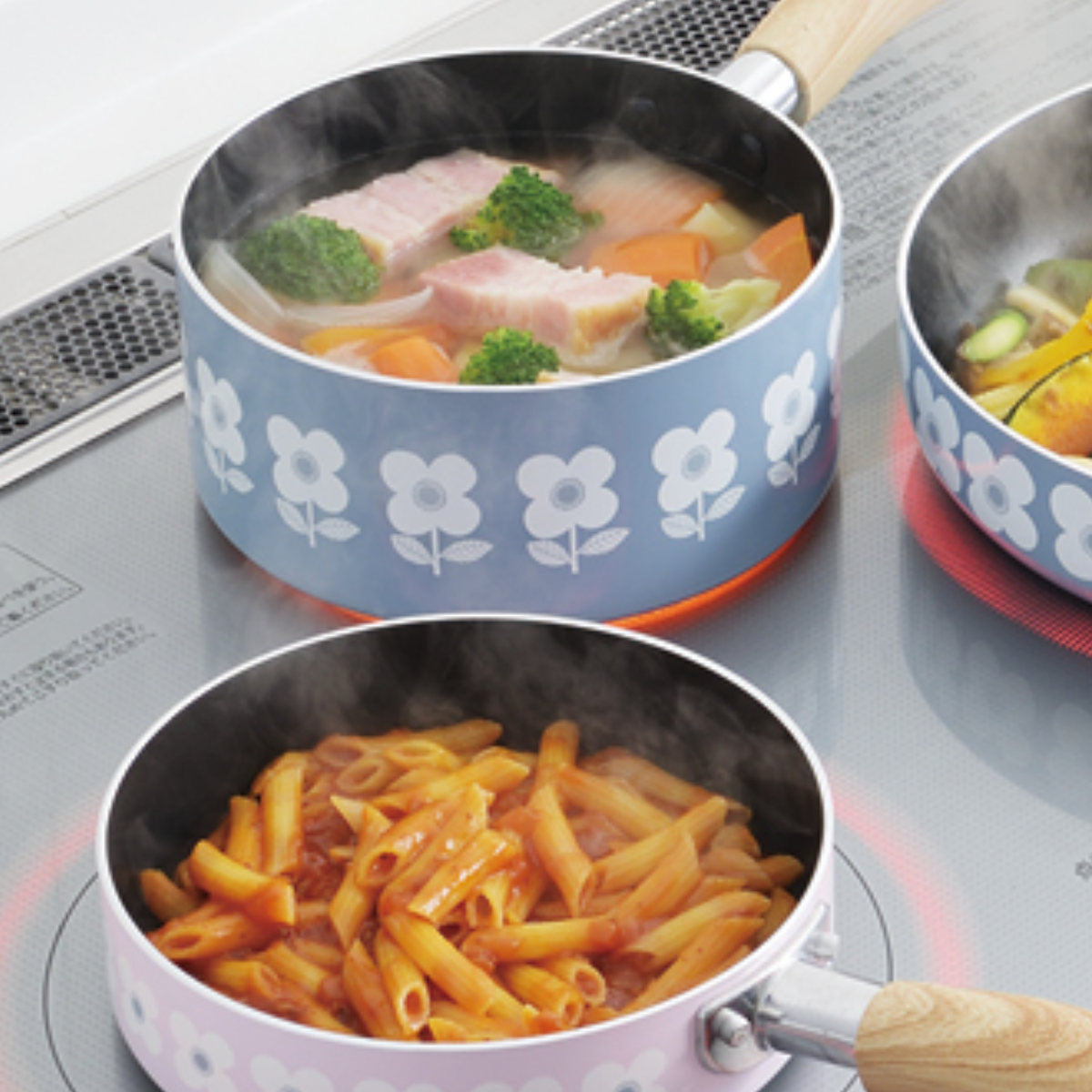 タマハシ フライパン ソースパン 2点セット 16cm IH対応 Plune