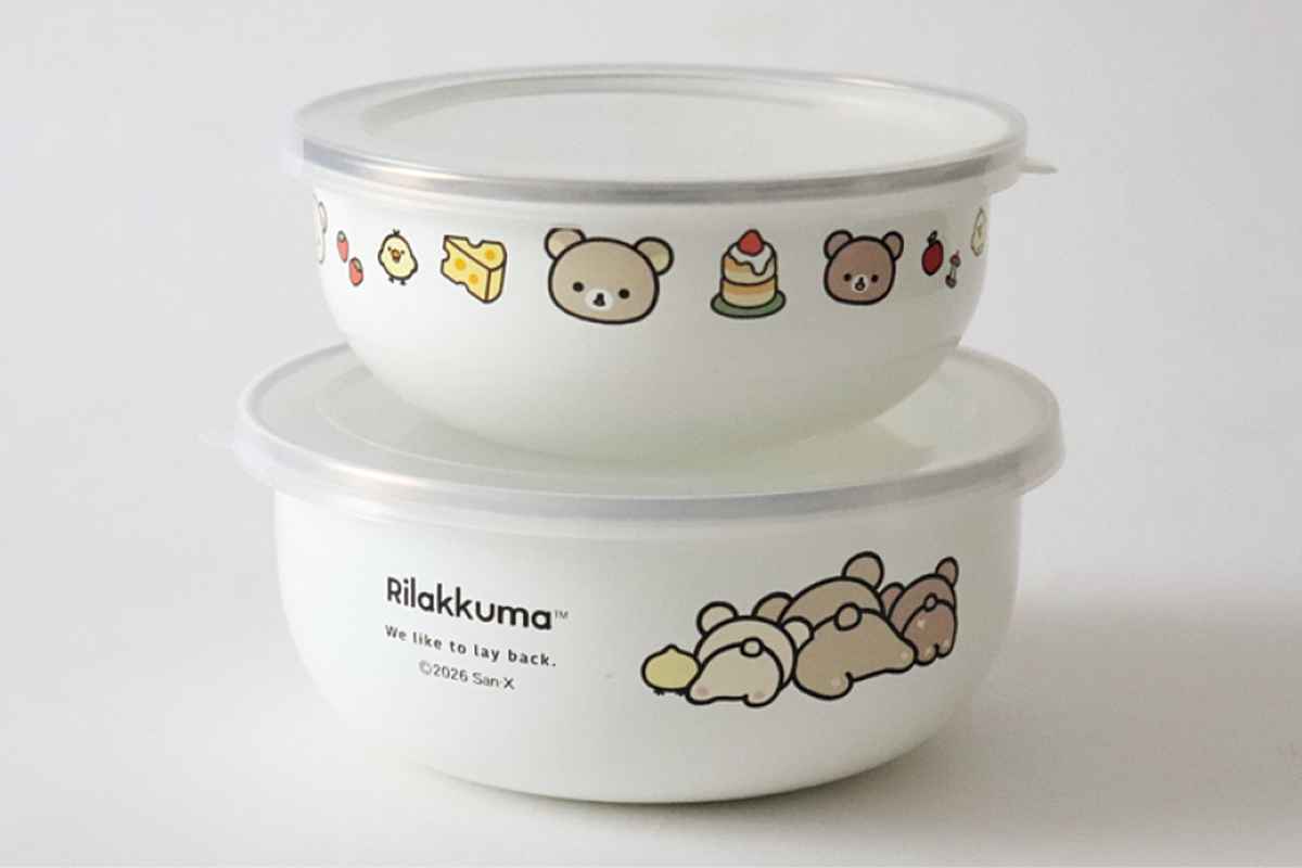タマハシ 保存容器 リラックマ ホーロー ボウル 2個セット 12cm＆14cm