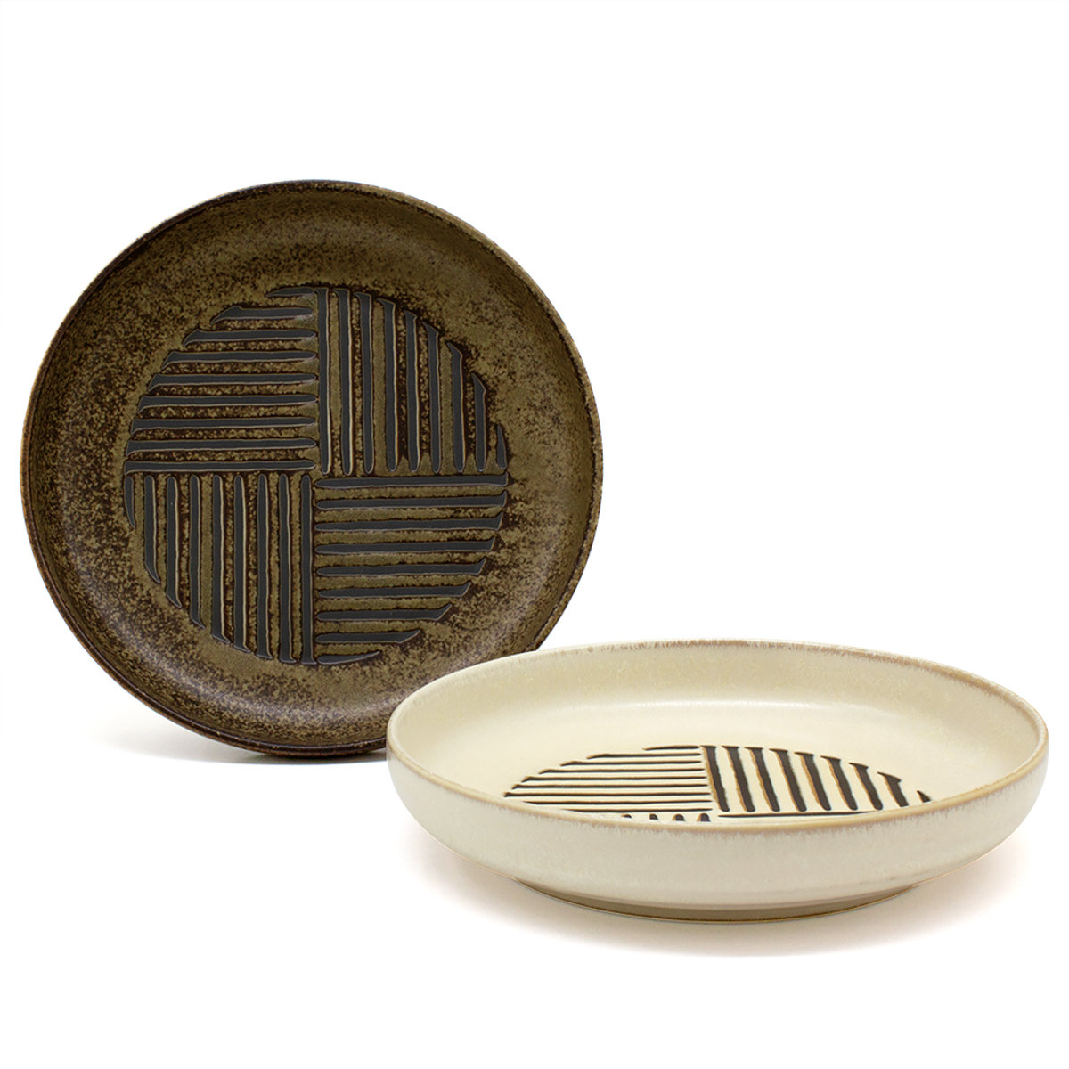 三郷陶器 皿 ペアパスタ皿セット （ 20.5cm 2枚セット 食洗機対応 電子