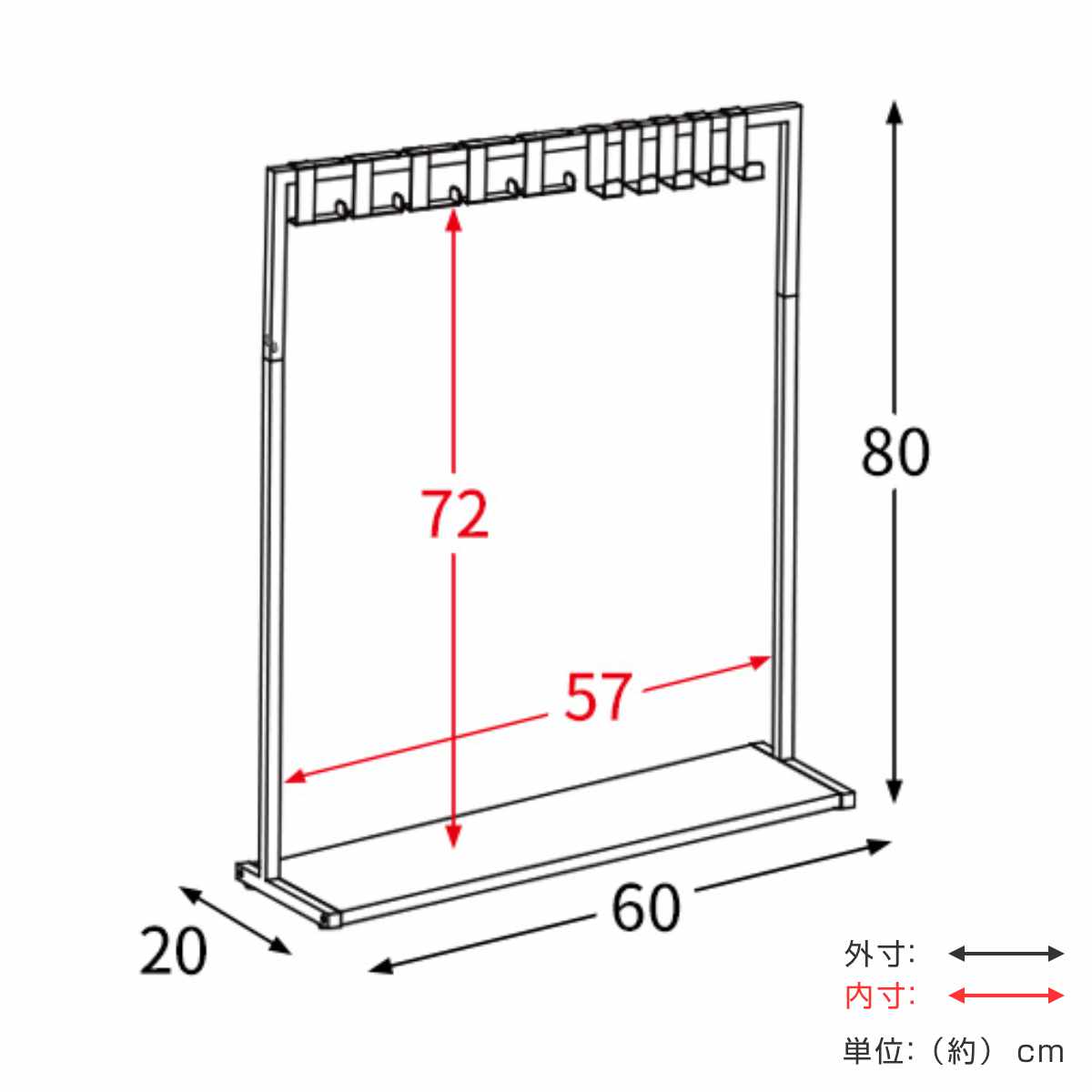 パイプハンガー シンプル バッグハンガー Te...の詳細画像4