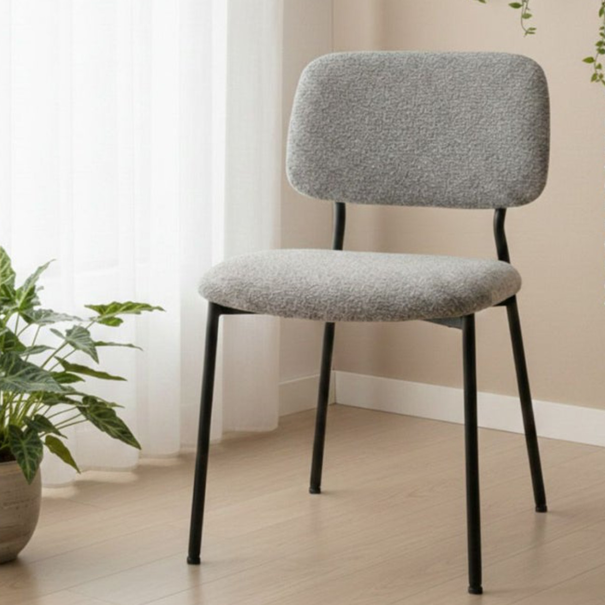 ダイニングチェア 2脚セット スチール ファブリック 北欧 スタッキング 東谷 ダイニングチェア 座面高44cm 2脚セット ファブリック （ チェア