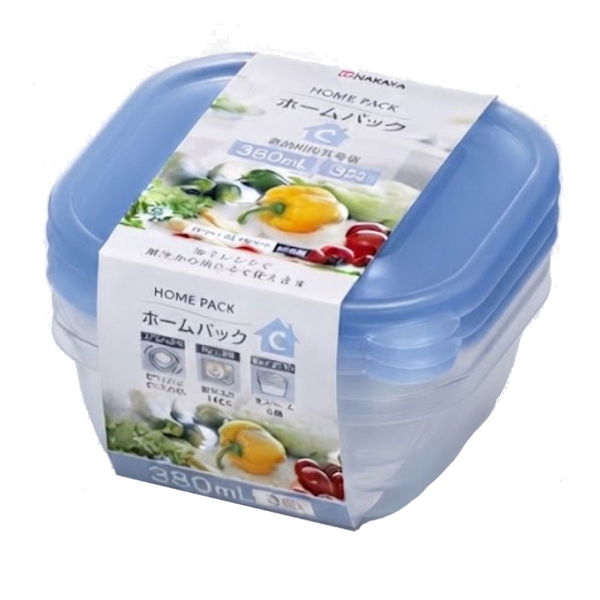 ナカヤ化学産業 保存容器 380ml 3個組 10個セット ホームパック C 3P