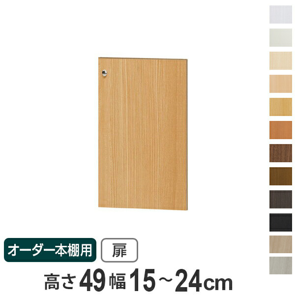 オーダー本棚用扉 高さ49cm 幅15-24cm type49 （ オーダーメイド セミ