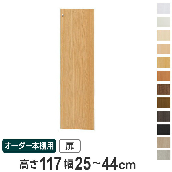 オーダー本棚用扉 高さ117cm 幅25-44cm type117 （ オーダーメイド