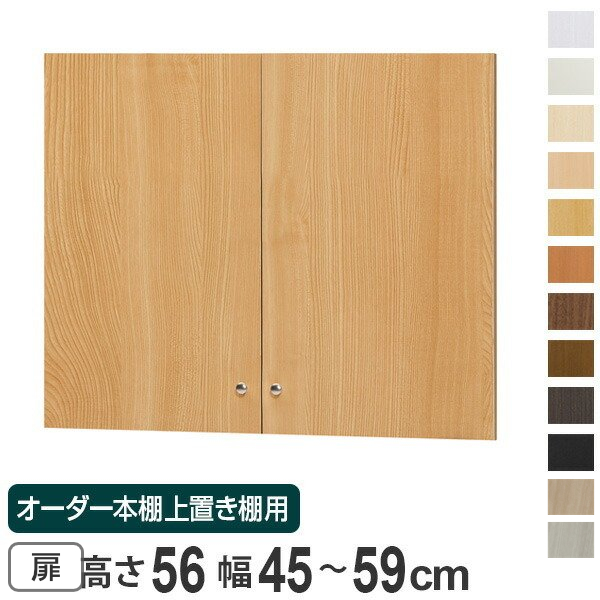 オーダー本棚 上置き棚 type56用扉 幅45-59cm （ オーダーメイド 収納