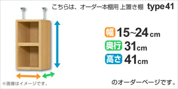 専用 上置き棚 標準棚板 type41 オーダー本棚 奥行31cm 幅1524cm用