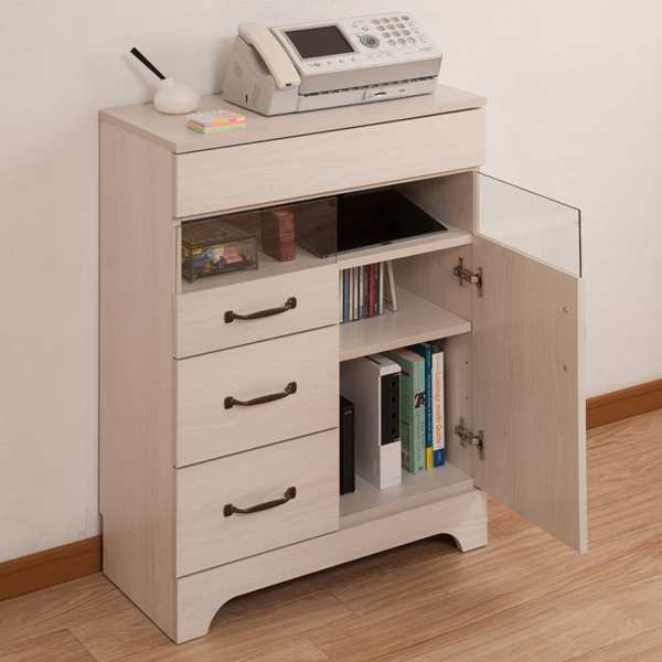 電話台 FAX台 幅60cm ルーター収納 キャビネット ナチュラルテイスト