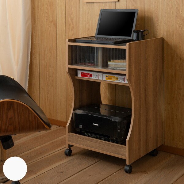 サイドワゴン キッチンワゴン ステンレストップ 幅50cm （ デスク