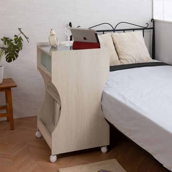 サイドワゴン キッチンワゴン ステンレストップ 幅50cm （ デスク