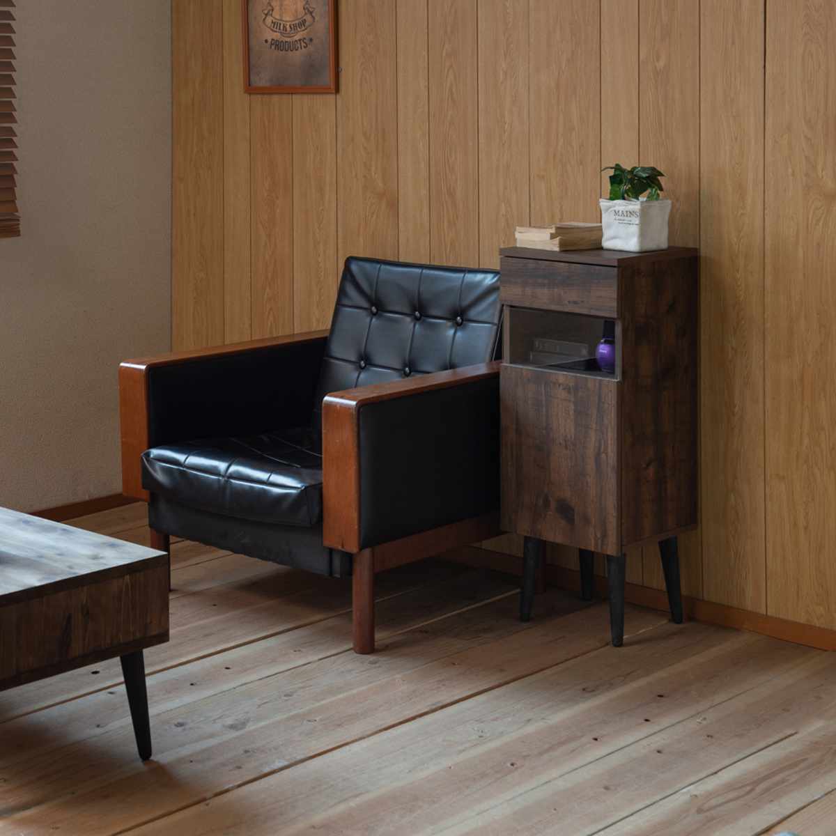 ルーター収納 幅30.5cm FAX台 ヴィンテージ調 Arizona （ ラック 収納