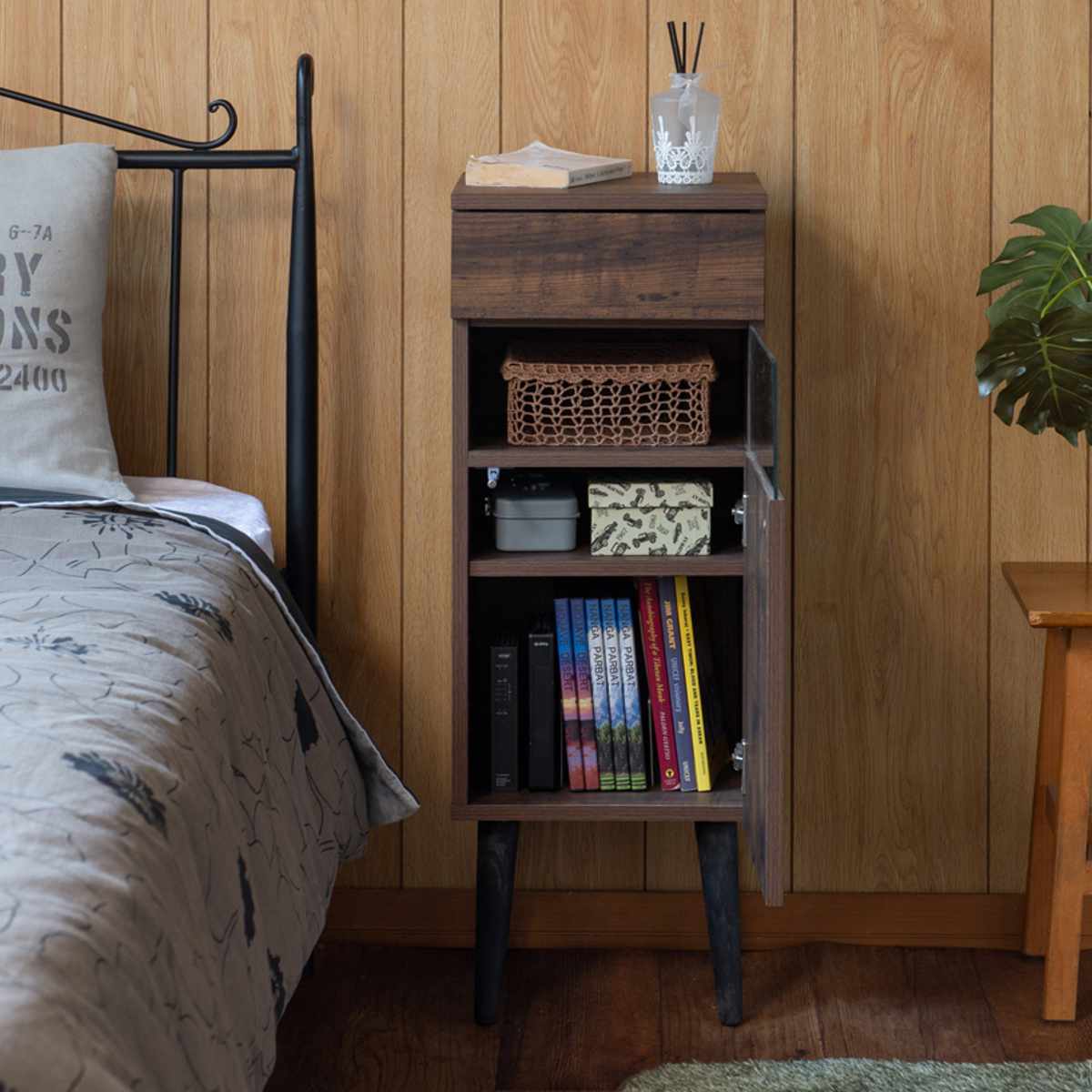 ルーター収納 幅30.5cm FAX台 ヴィンテージ調 Arizona （ ラック 収納