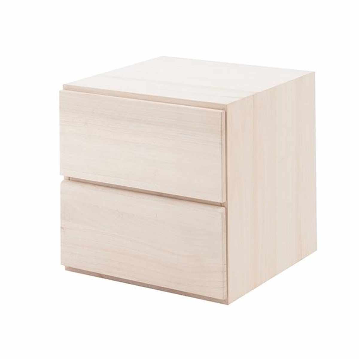 桐 収納チェスト 幅39cm 2段 ユニットボックス 引出しタイプ 生地