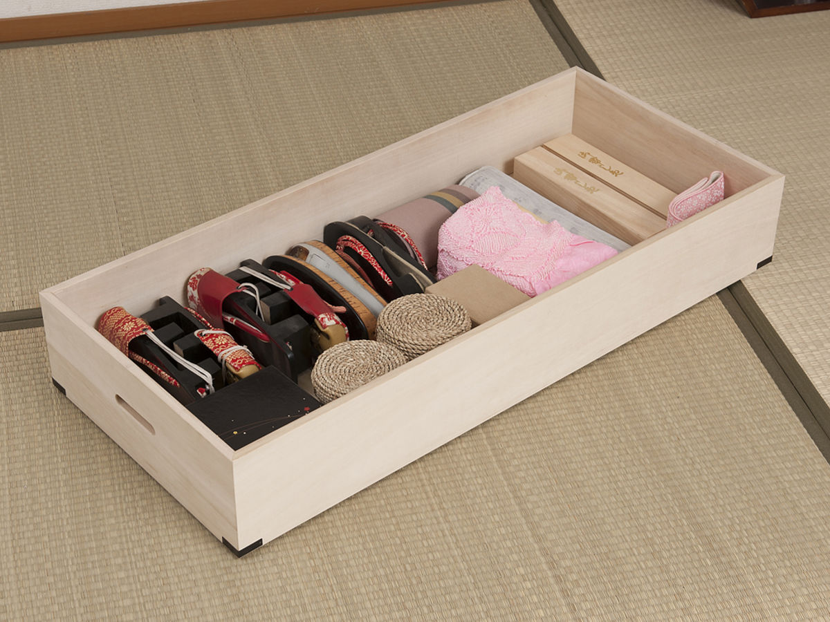 桐 衣装ケース 追加用 衣裳盆 深型 高さ13cm 蓋なし 天然木 完成品