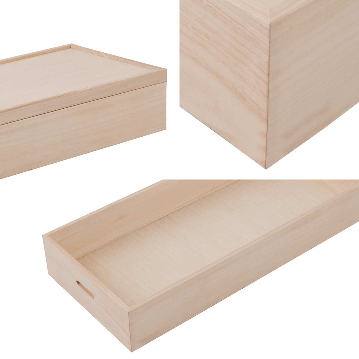 桐 衣装ケース 1段 衣裳箱 隅金具なし 高さ17cm （ 完成品 桐衣装箱