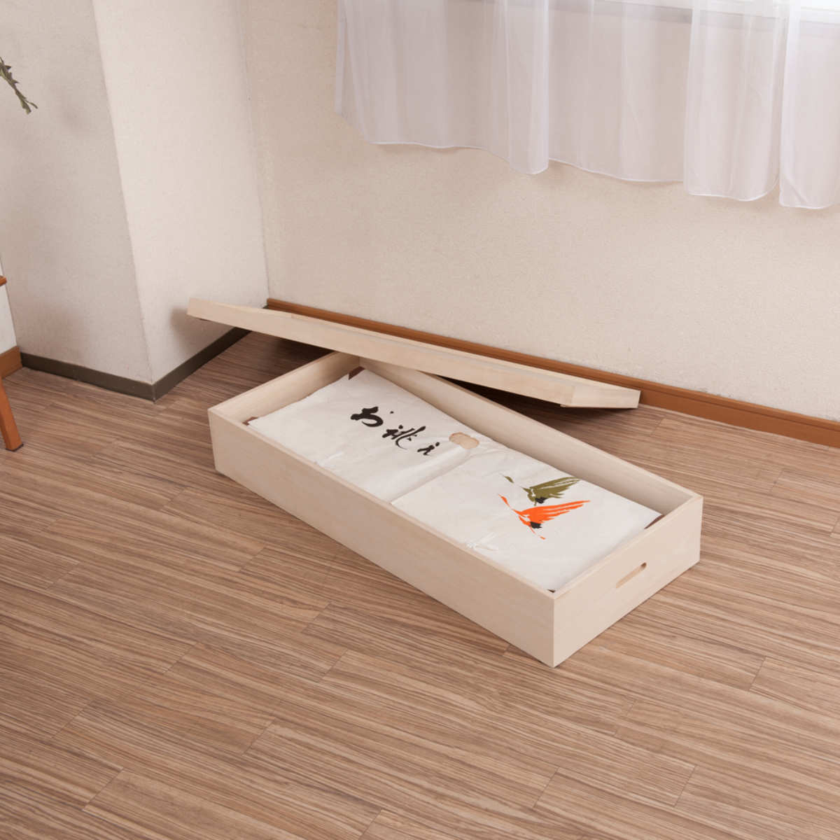 桐 衣装ケース 1段 衣裳箱 隅金具なし 高さ17cm （ 完成品 桐衣装箱