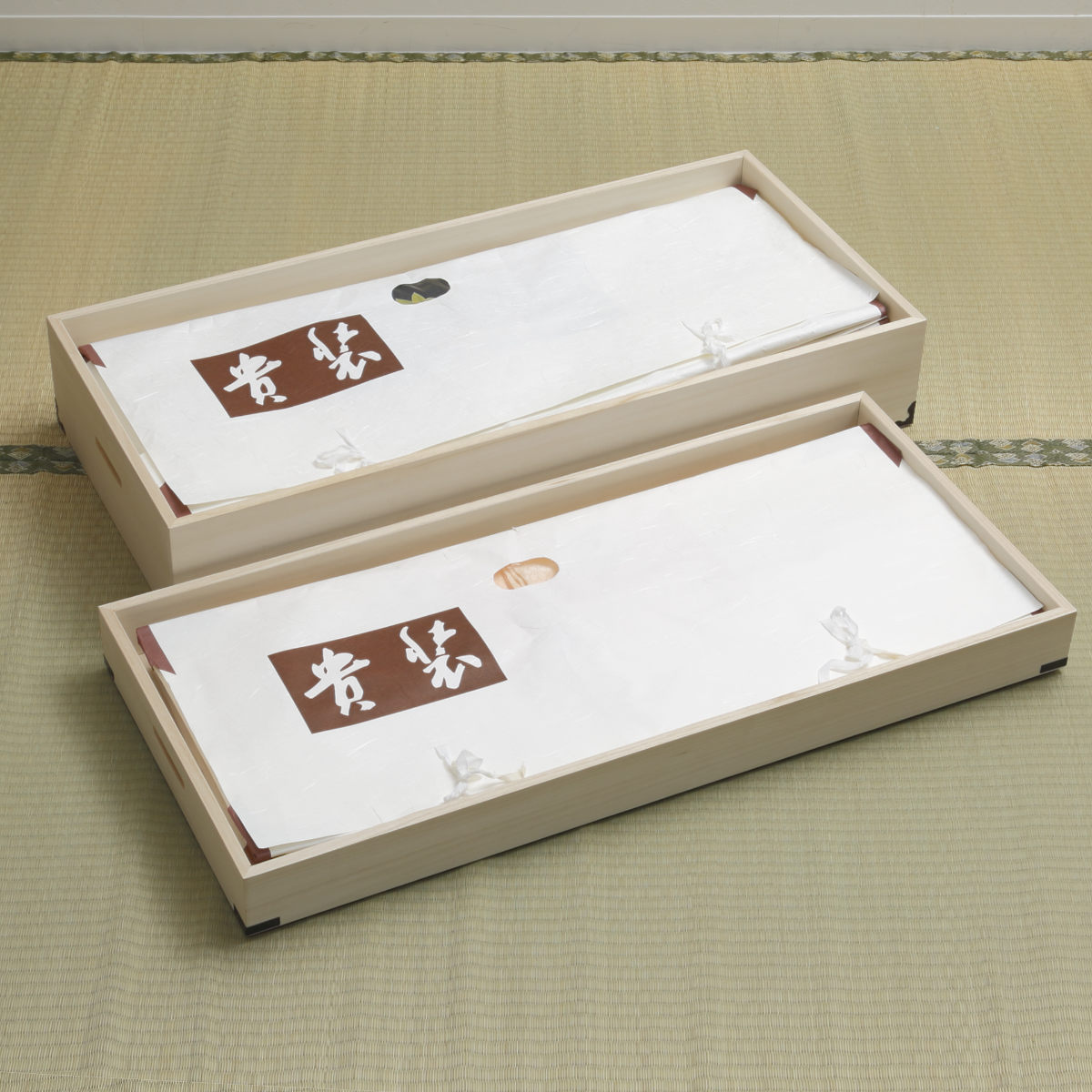 桐 衣装ケース 衣装箱 2段 幅91cm 日本...の詳細画像5