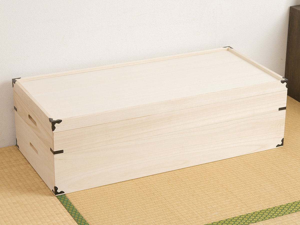 桐 衣装ケース 衣装箱 2段 幅91cm 日本製 （ 完成品 桐衣装箱 天然木