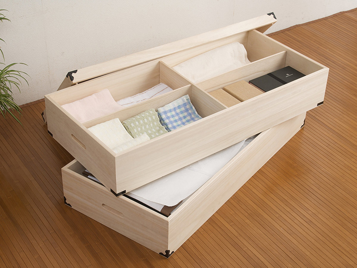 桐 衣装ケース 衣装箱 深型2段 日本製 91cm （ 完成品 桐衣装箱 天然木 