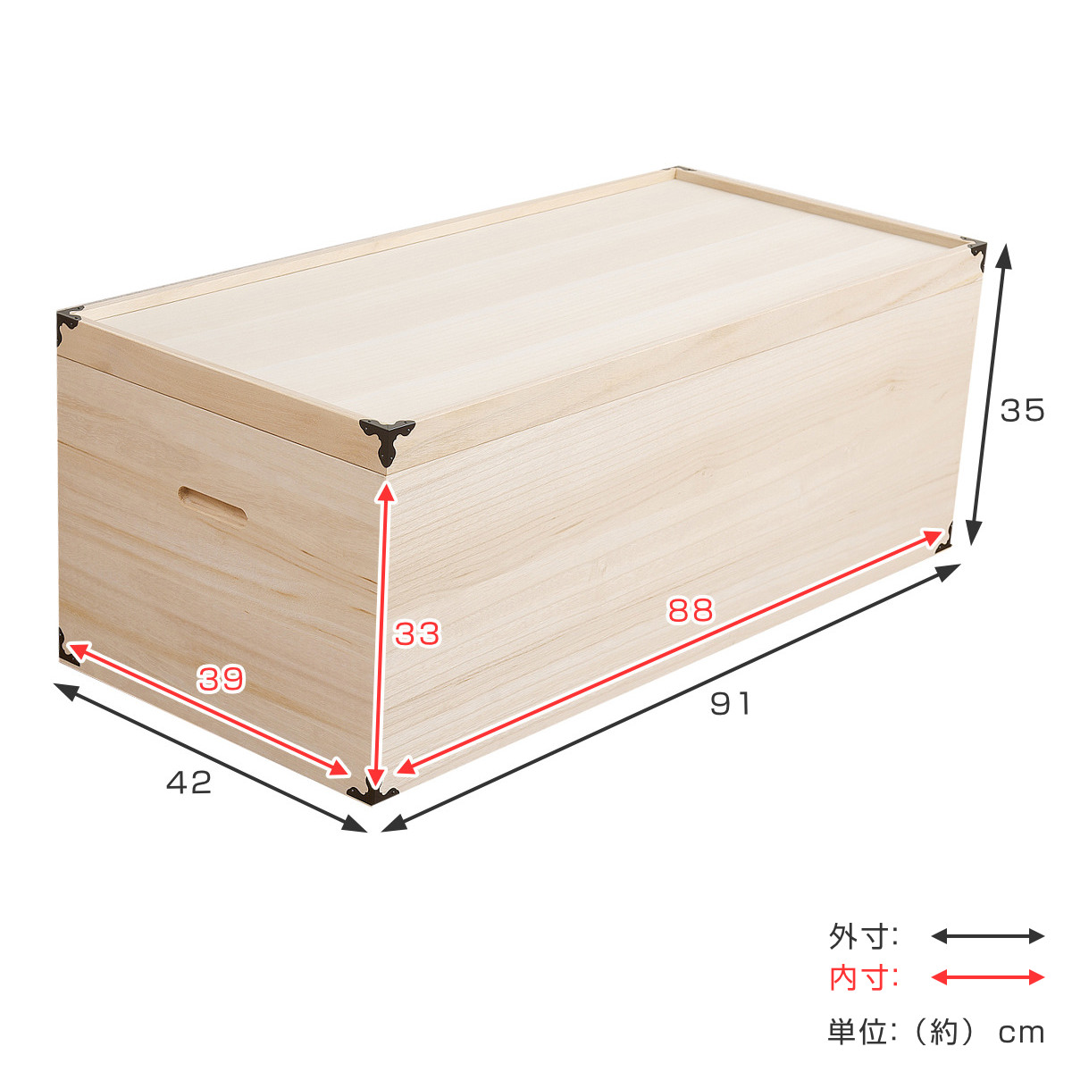 桐 衣装ケース 衣装箱 深型1段 91cm 日本製 （ 完成品 桐衣装箱 天然木