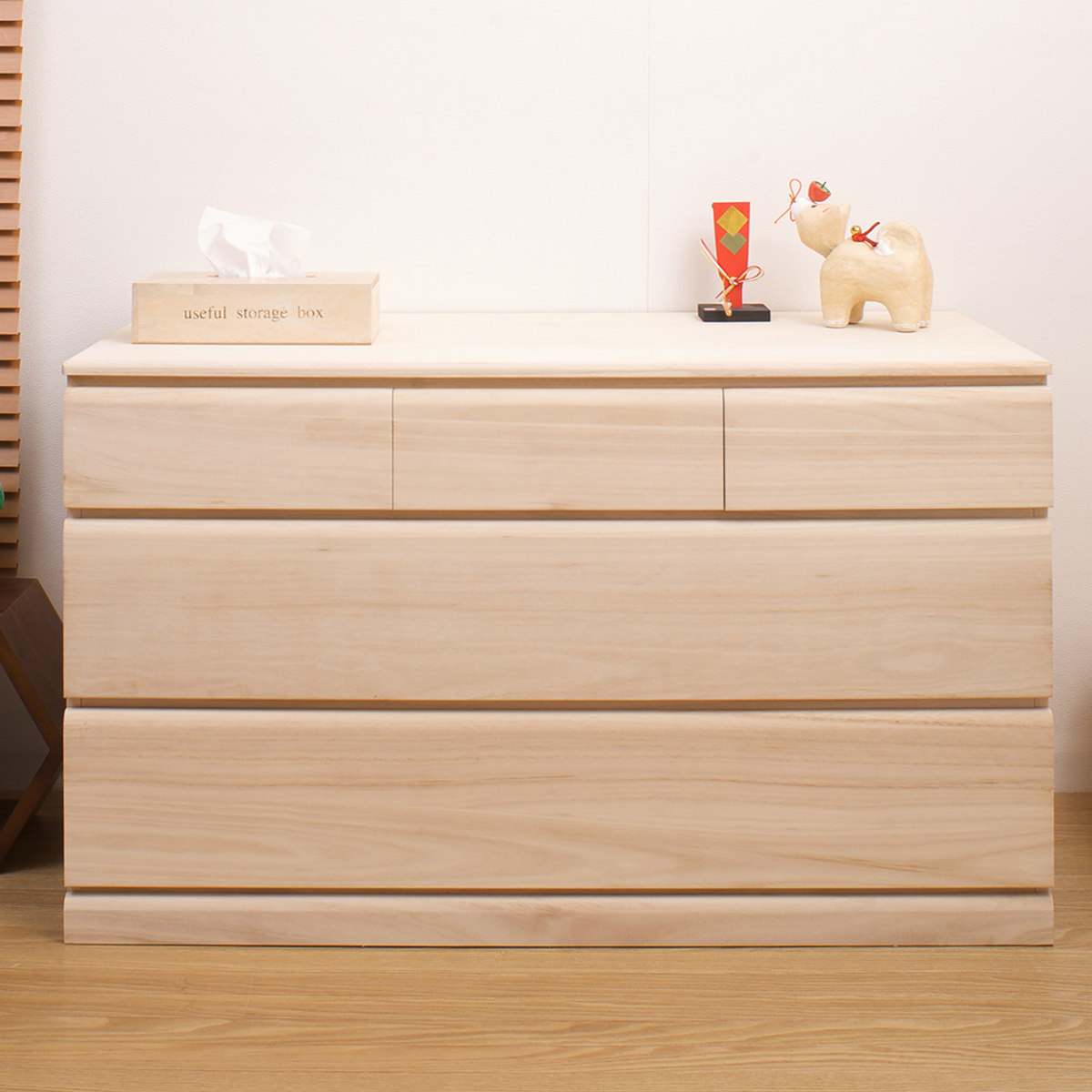 桐タンス 幅100cm 3段 キャスター付 日本製 完成品 （ 桐チェスト 桐