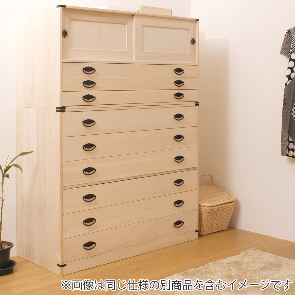 桐たんす 着物用 6段 桐タンス 台輪あり 日本製 幅99cm （ 桐箪笥 収納