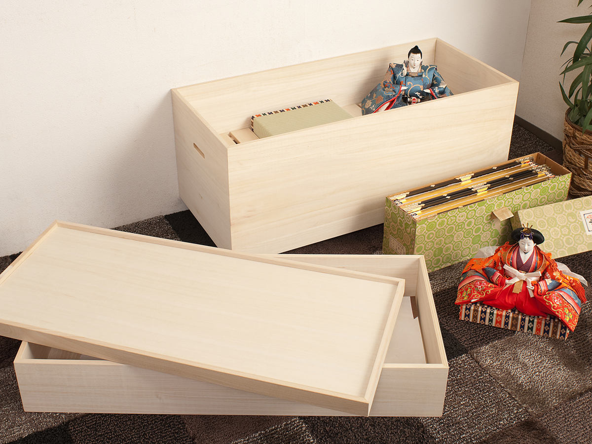 桐 衣装ケース 2段 日本製 すのこ付き 雛人形 収納ケース （ 桐衣装