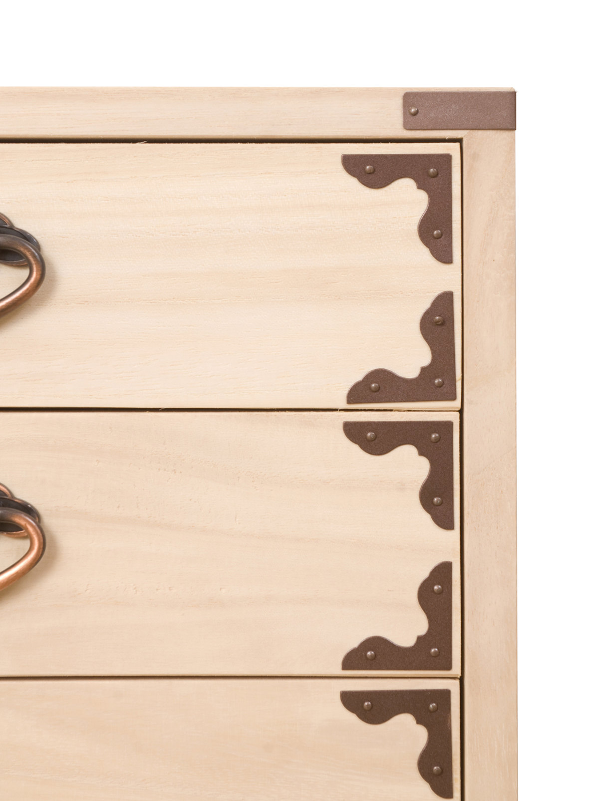 桐チェスト 幅99.5cm 5段 隅金具 キャスター付 （ 桐たんす 桐 タンス