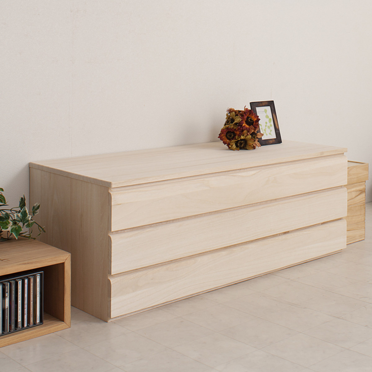 桐三段タンス 桐 箪笥 3段 日本製 完成品 幅76.5×奥行44×高さ61cm タンス 収納たんす