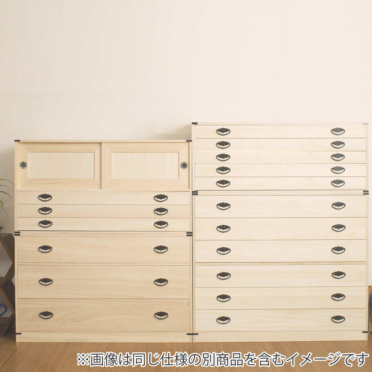 桐たんす 上置き兼用 桐タンス 浅型 5段 日本製 幅99cm （ 桐箪笥 収納