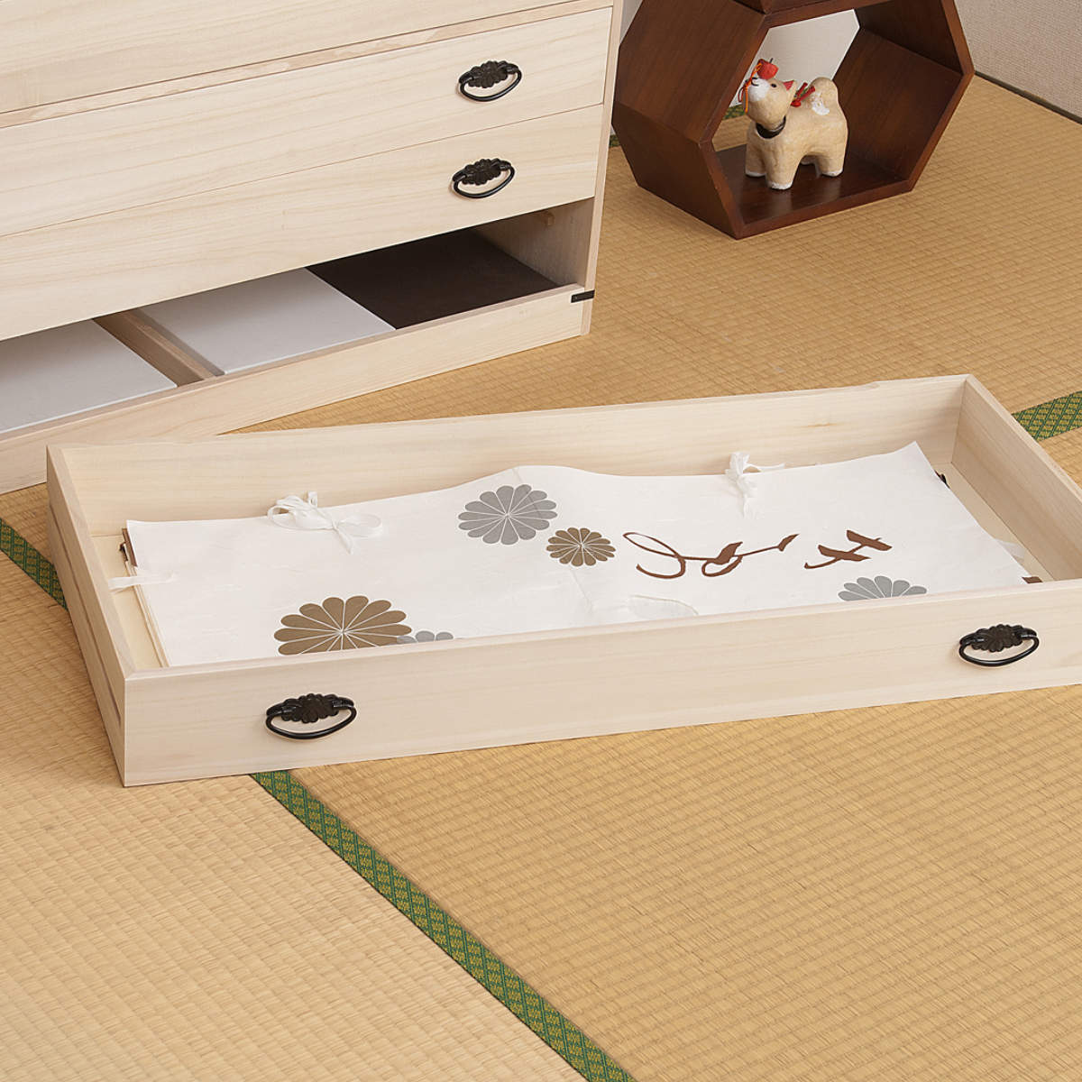 桐たんす 着物用 6段 桐タンス 台輪あり 日本製 約幅100cm （ 桐箪笥