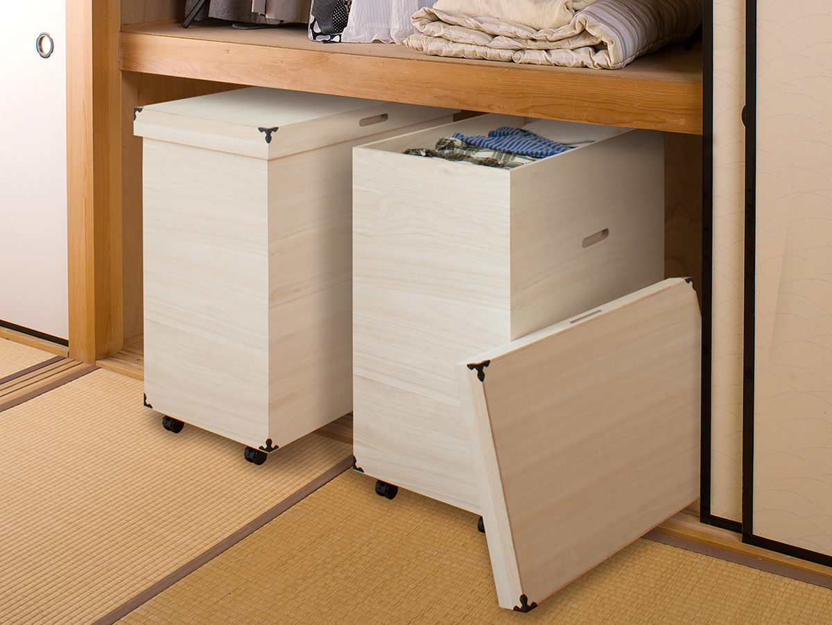 桐 衣装ケース 深型 雛人形収納 日本製 すのこ・キャスター付 （ 桐