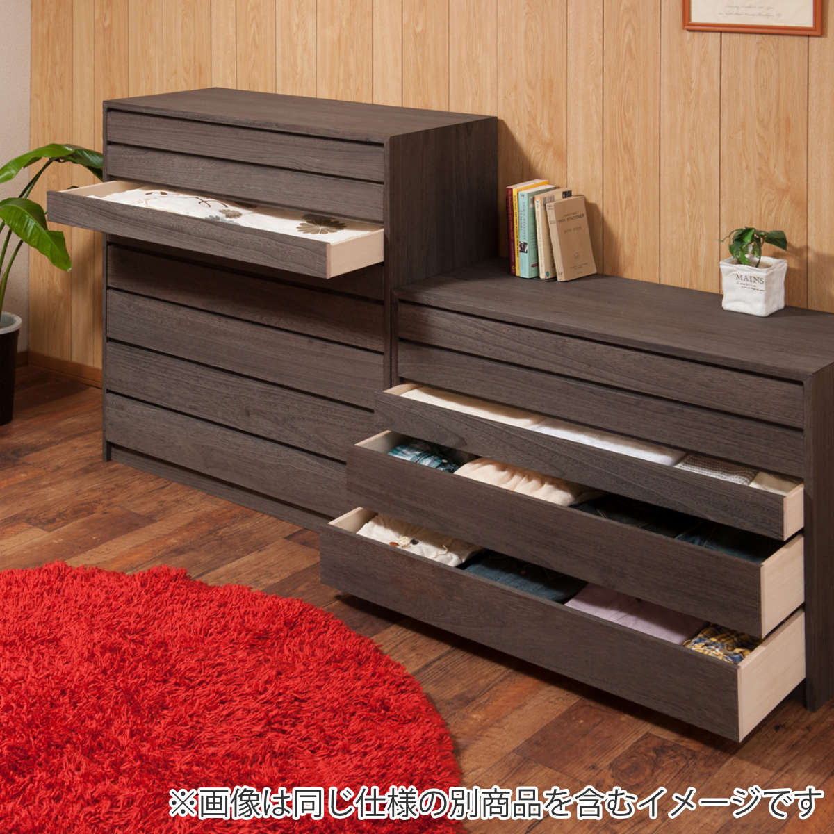 桐　たんす　箪笥　8段 Roman】浪漫シリーズ 桐モダン箪笥8段 ブラウン色 幅99.5 高さ99.5