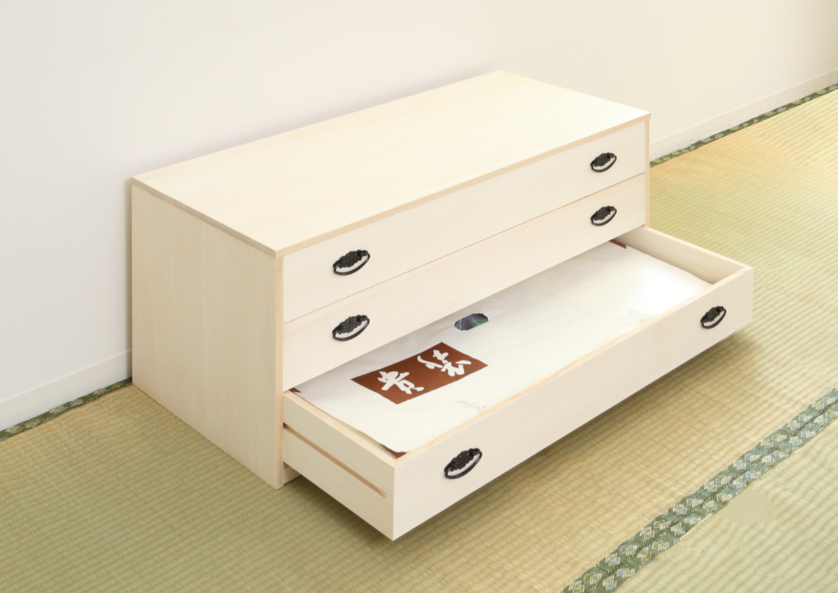 桐タンス 幅98.5cm 3段 引出し 完成品 日本製 （ 桐 桐箪笥 桐たんす