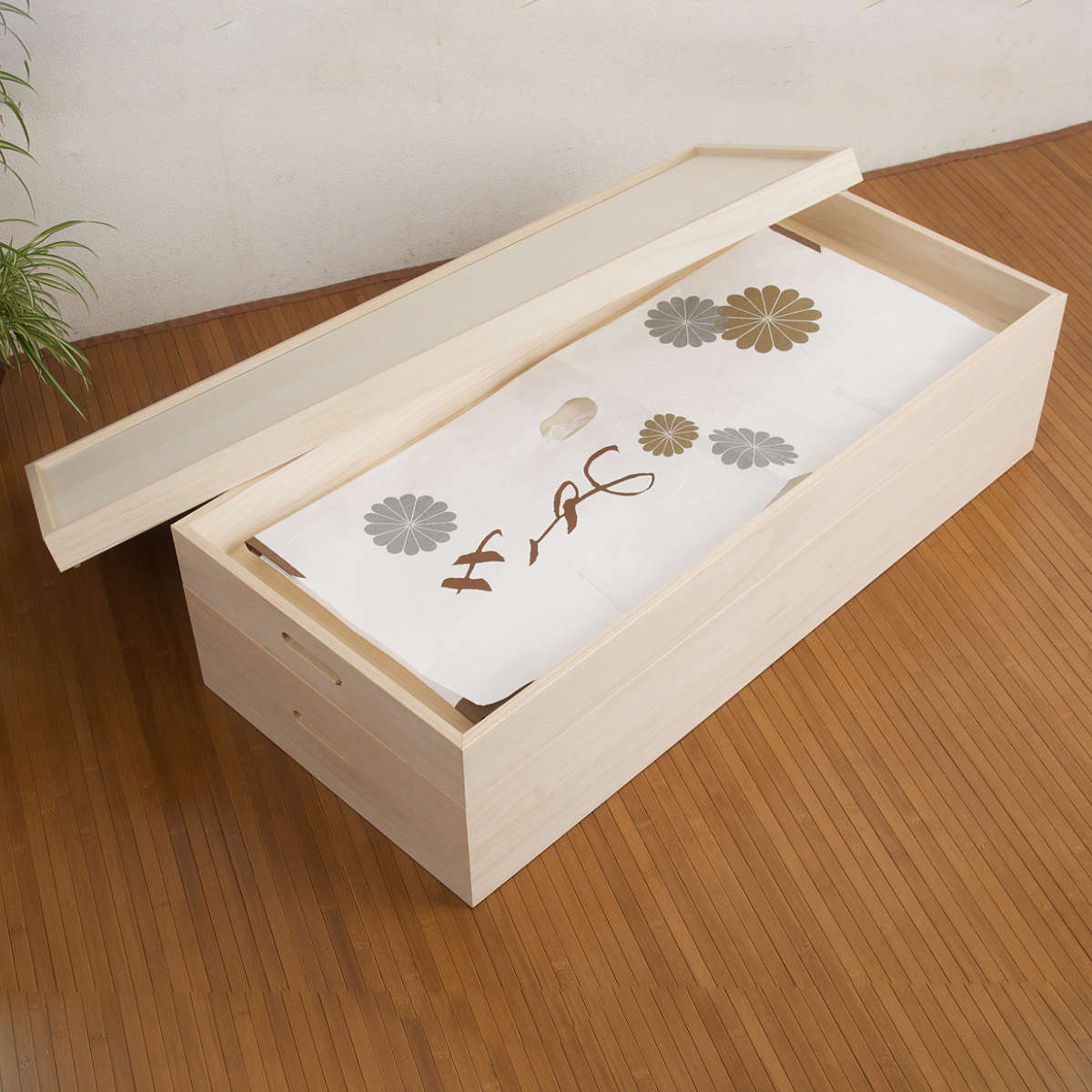桐 衣装ケース 2段 衣装箱 日本製 セミロング （ 完成品 桐衣装