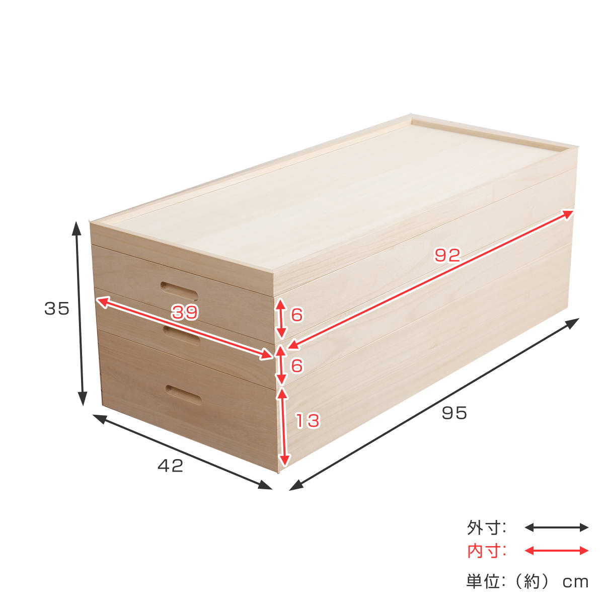 桐 衣装ケース 3段 衣装箱 日本製 セミロング （ 完成品 桐衣装箱 天然木 木製 ）_2
