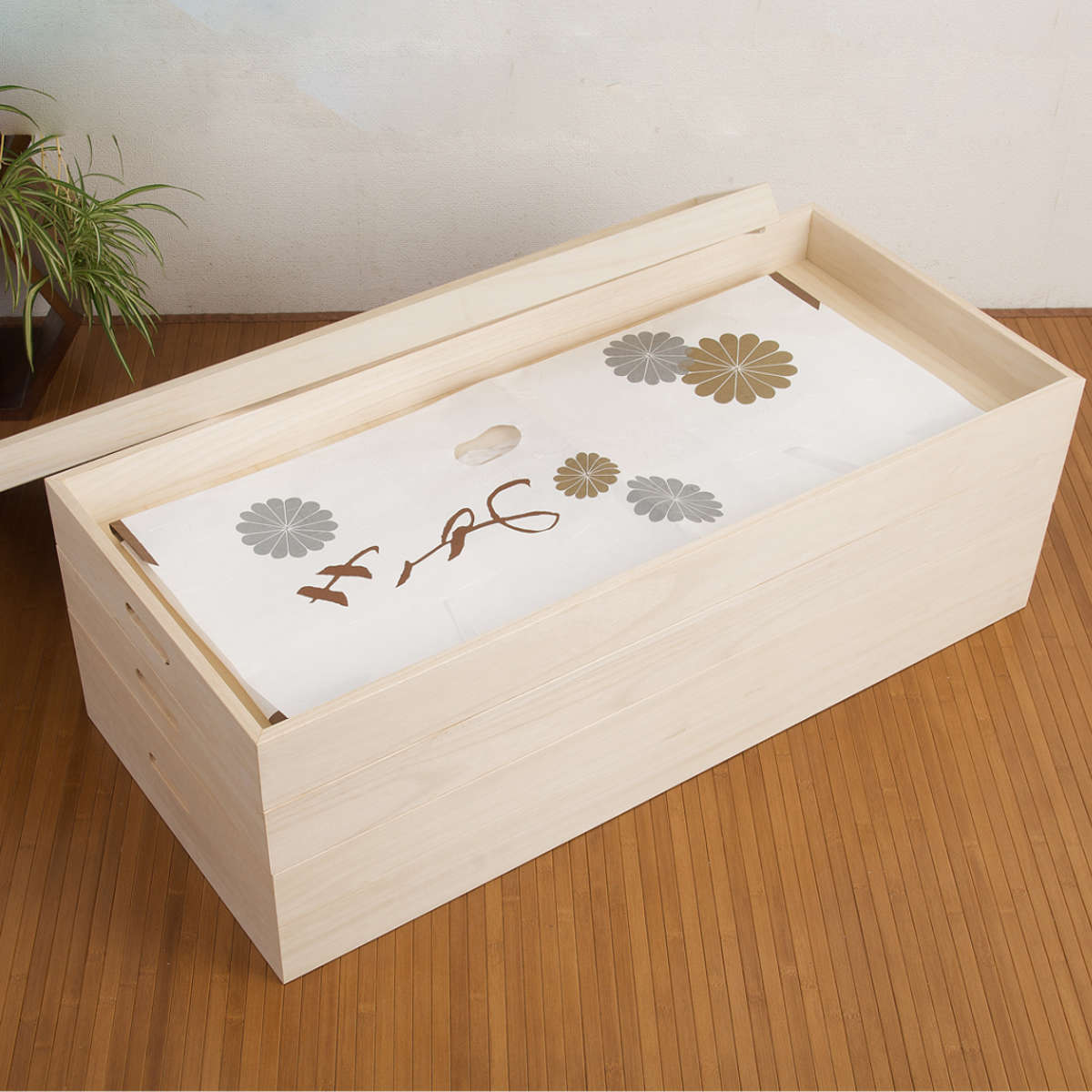 桐 衣装ケース 3段 衣装箱 日本製 セミロング （ 完成品 桐衣装箱 天然木 木製 ）_4
