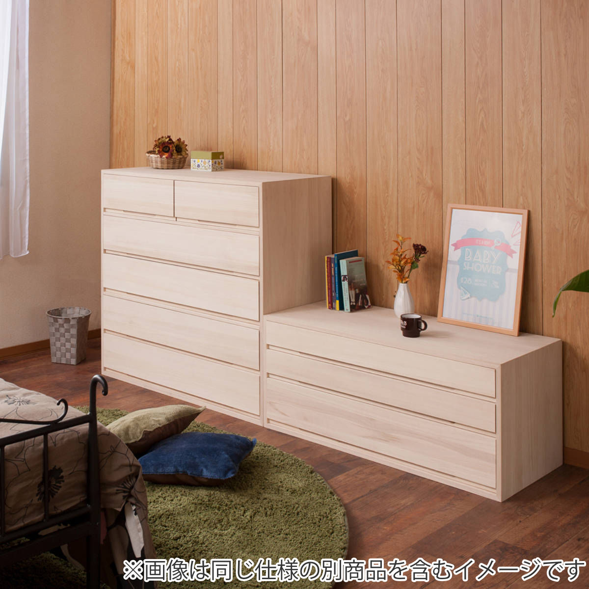 美品　桐タンス　着物用　3段　日本製 桐タンス 3段 桐収納 日本製 白木仕上げ 幅100cm （ 桐たんす 桐 箪笥