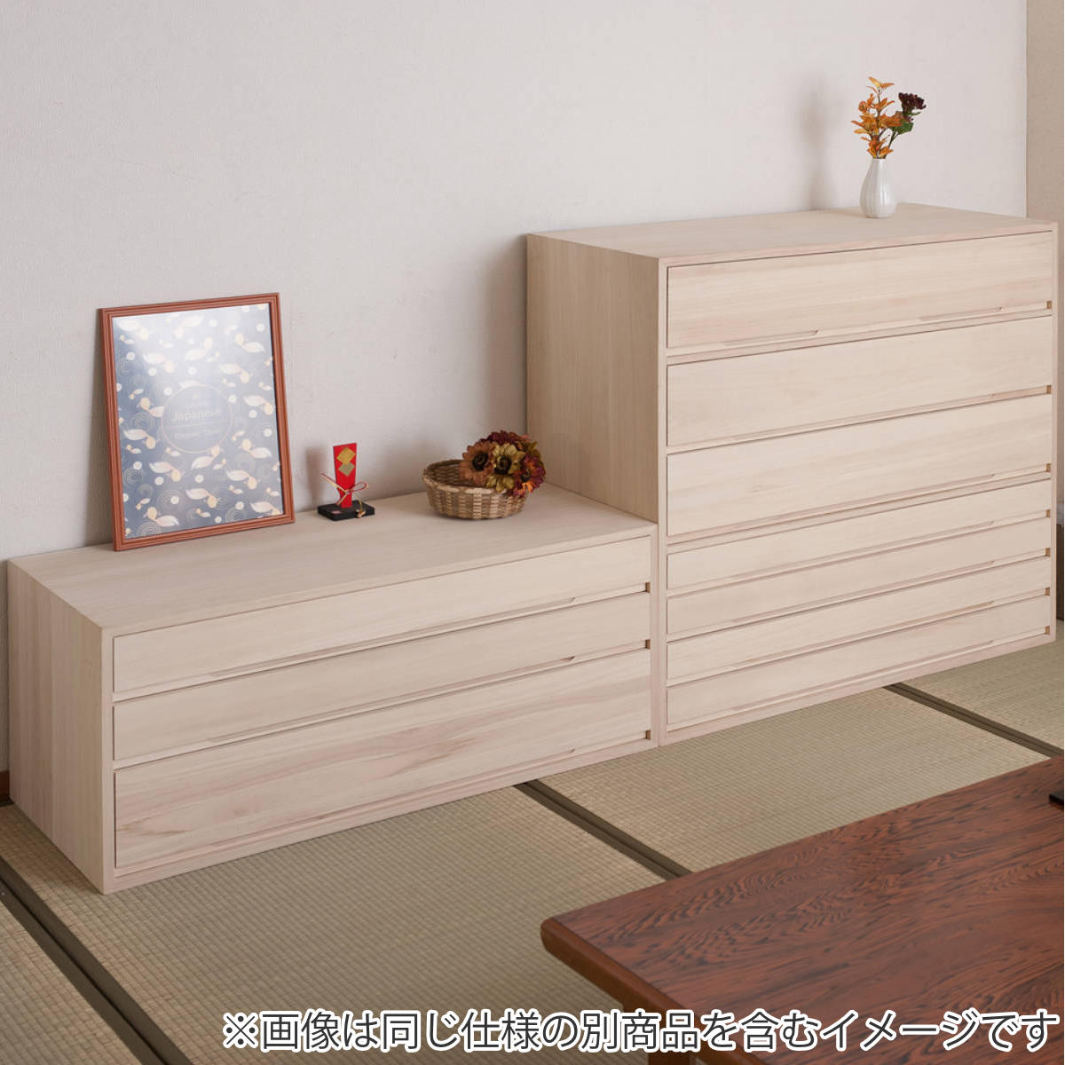 桐タンス 3段 桐収納 日本製 白木仕上げ 幅100cm （ 桐たんす 桐 箪笥