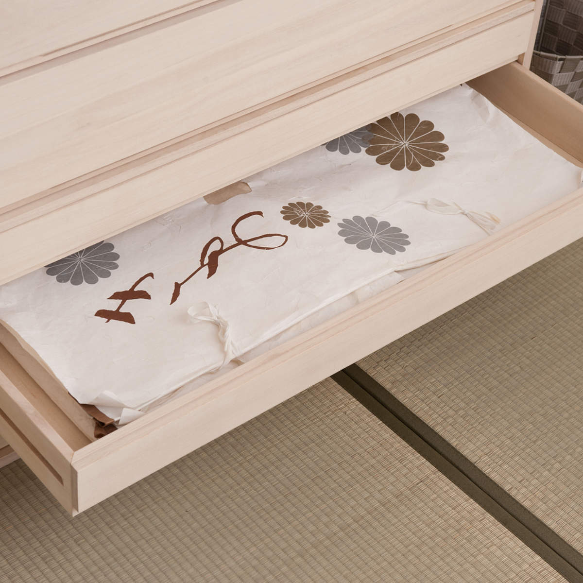 桐タンス 7段 桐収納 日本製 白木仕上げ 約幅101cm （ 桐たんす 桐